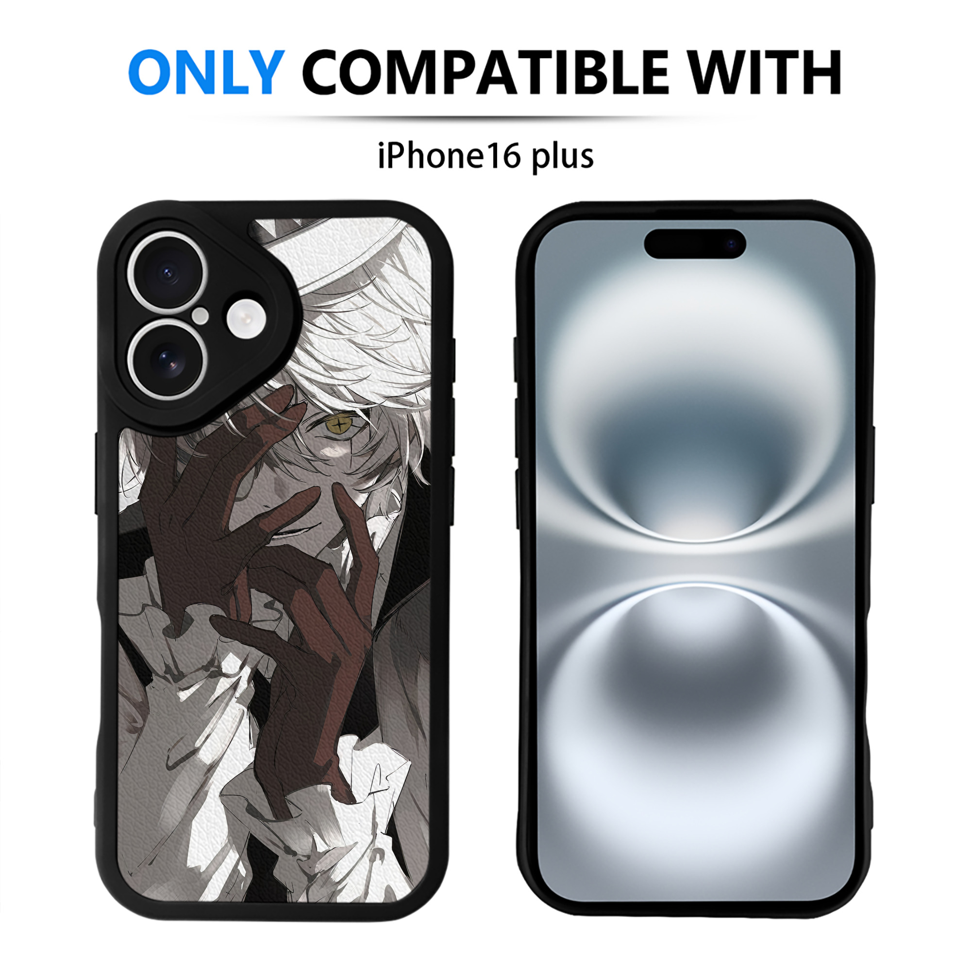 （画像用） 文豪ストレイドッグス Bungo Stray Dogs 【iPhone 16シリーズ対応】シリコンスマホケース（レザー調） 材質：シリコン